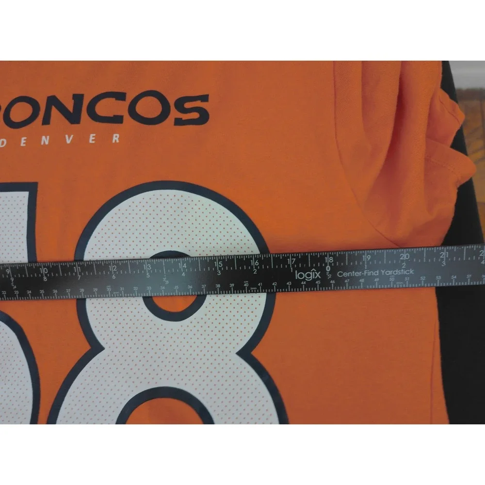 Nike Denver Broncos T-Shirt Mens XL Orange Von Miller 58 Dri-FIT Athletic NFL